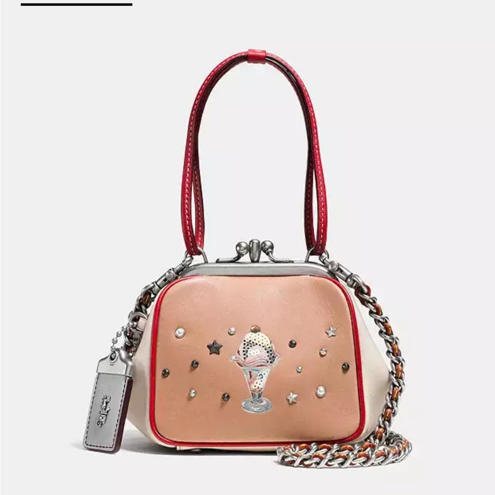 Coach Kiss Lock Frame Bag 23 w/ Sundae